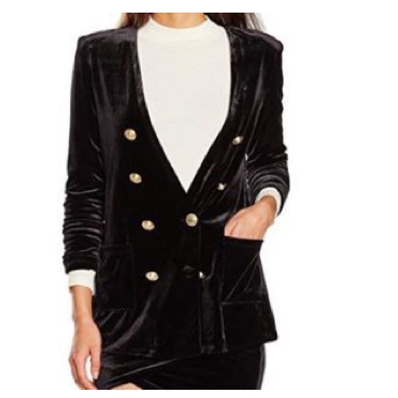 WYLDR Warning Blazer Black Velvet Jacket Military XS - Picture 3 of 10